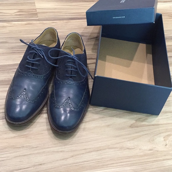 cole haan blue dress shoes